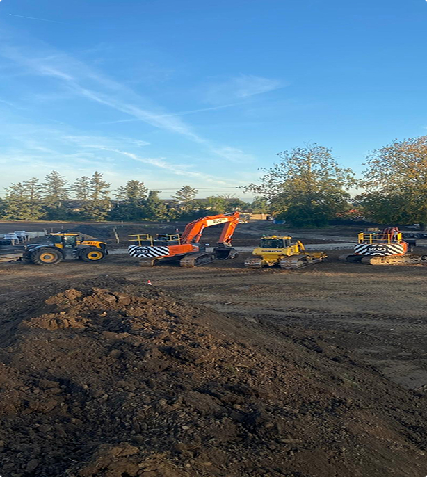 Machinery working on Ballymacarney Road