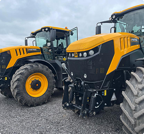 Two parked JBC tractors