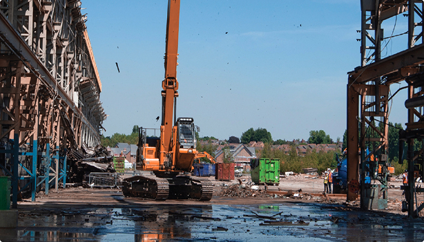 Controlled demolition and site clearance works delivered by ROQ