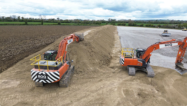 Two ROQ diggers working on a site